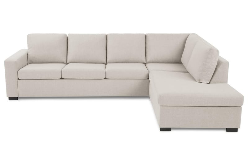 Crazy 4-personers Højrevendt L-formet Chaiselongsofa i Stof - Beige - Møbler - Sofaer - Sofa med chaiselong - 3 personers sofa med chaiselong