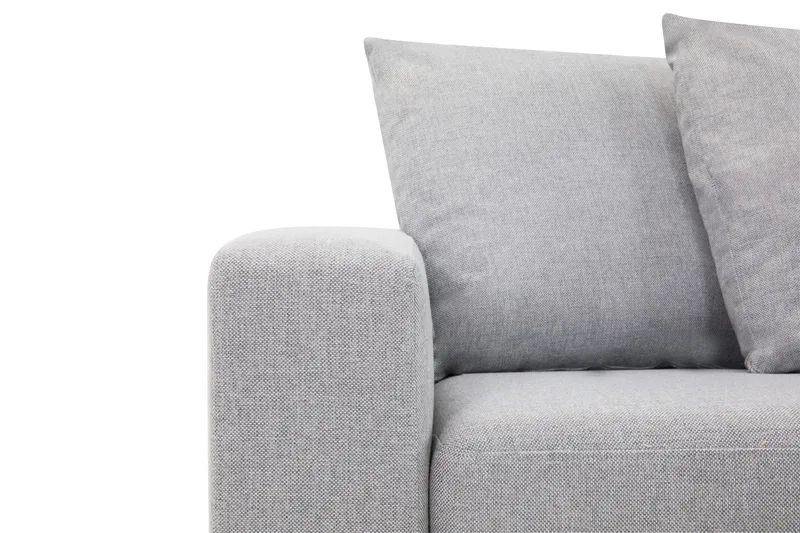 Crazy 4-personers Højrevendt L-formet Chaiselongsofa i Stof inkl. Kuvertpuder - Grå - Møbler - Sofaer - Sofa med chaiselong