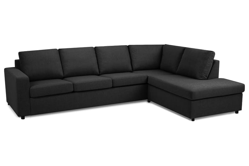 Crazy 4-personers Højrevendt L-formet Chaiselongsofa i Stof - Antracit - Møbler - Sofaer - Sofa med chaiselong - 3 personers sofa med chaiselong