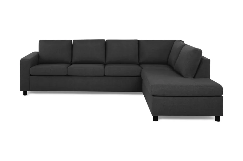 Crazy 4-personers Højrevendt L-formet Chaiselongsofa i Stof - Antracit - Møbler - Sofaer - Sofa med chaiselong - 3 personers sofa med chaiselong