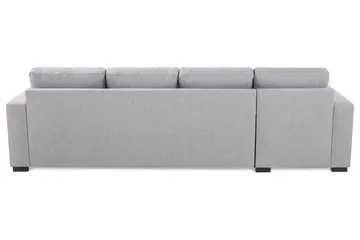 Crazy 4-personers Vendbar L-formet Chaiselongsofa i Stof - Grå - Møbler - Sofaer - Sofa med chaiselong
