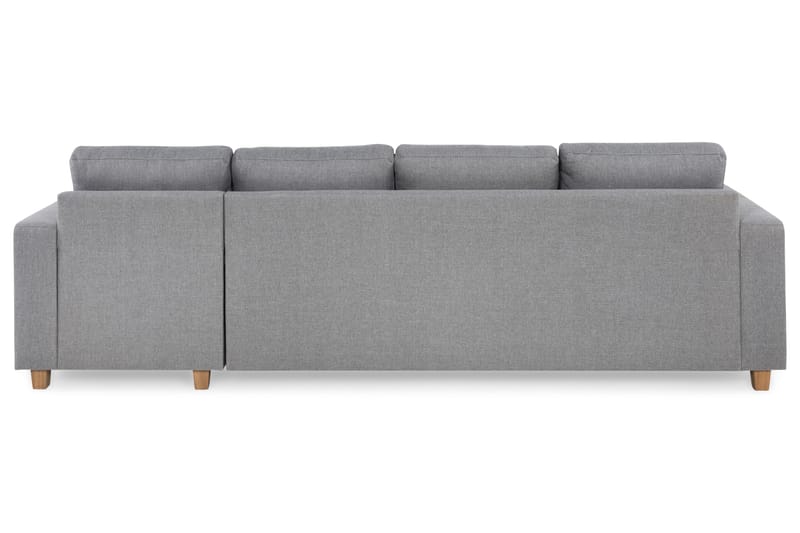 Crazy 4-personers Vendbar L-formet Chaiselongsofa i Stof - Grå - Møbler - Sofaer - Sofa med chaiselong