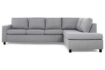 Crazy 4-personers Højrevendt L-formet Chaiselongsofa i Stof - Grå - Møbler - Sofaer - Sofa med chaiselong