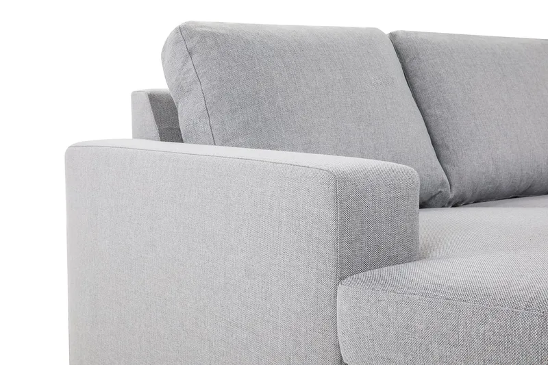 Crazy 4-personers Vendbar L-formet Chaiselongsofa i Stof - Grå - Møbler - Sofaer - Sofa med chaiselong - 4 personers sofa med chaiselong