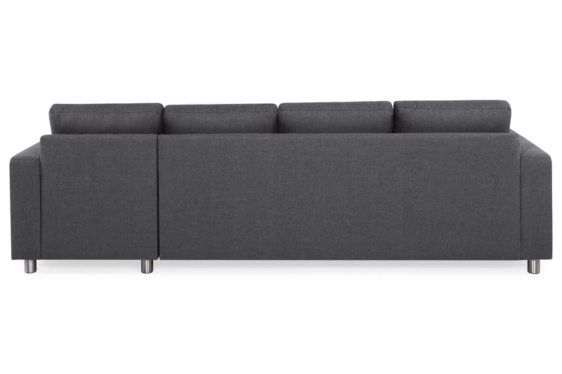 Crazy 4-personers Vendbar L-formet Chaiselongsofa i Stof - Mørkegrå - Møbler - Sofaer - Sofa med chaiselong - 4 personers sofa med chaiselong