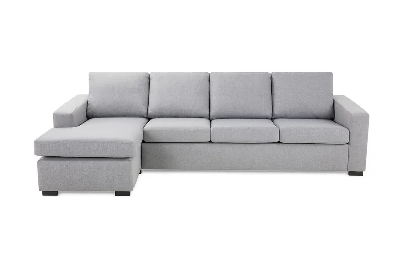 Crazy 4-personers Vendbar L-formet Chaiselongsofa i Stof - Grå - Møbler - Sofaer - Sofa med chaiselong - 4 personers sofa med chaiselong