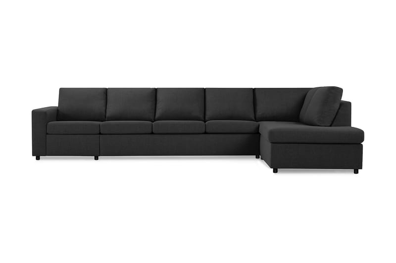 Crazy 5-personers Højrevendt L-formet Chaiselongsofa i Stof - Antracit - Møbler - Sofaer - Sofa med chaiselong