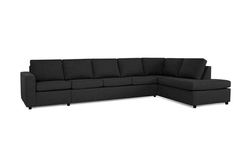 Crazy 5-personers Højrevendt L-formet Chaiselongsofa i Stof - Antracit - Møbler - Sofaer - Sofa med chaiselong