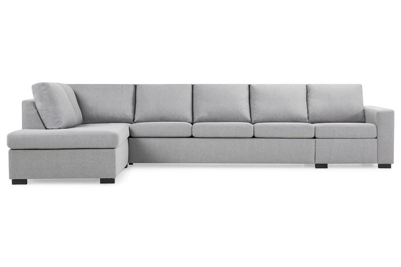 Crazy 5-personers Venstrevendt L-formet Chaiselongsofa i Stof - Grå - Møbler - Sofaer - Sofa med chaiselong