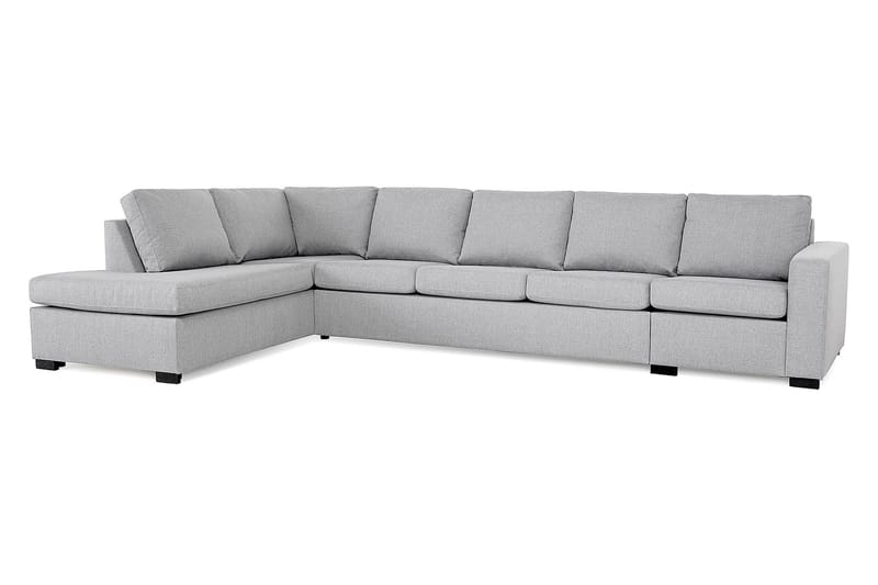 Crazy 5-personers Venstrevendt L-formet Chaiselongsofa i Stof - Grå - Møbler - Sofaer - Sofa med chaiselong