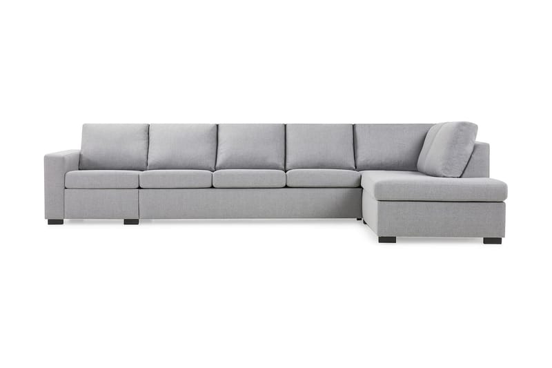 Crazy 5-personers Højrevendt L-formet Chaiselongsofa i Stof - Grå - Møbler - Sofaer - Sofa med chaiselong