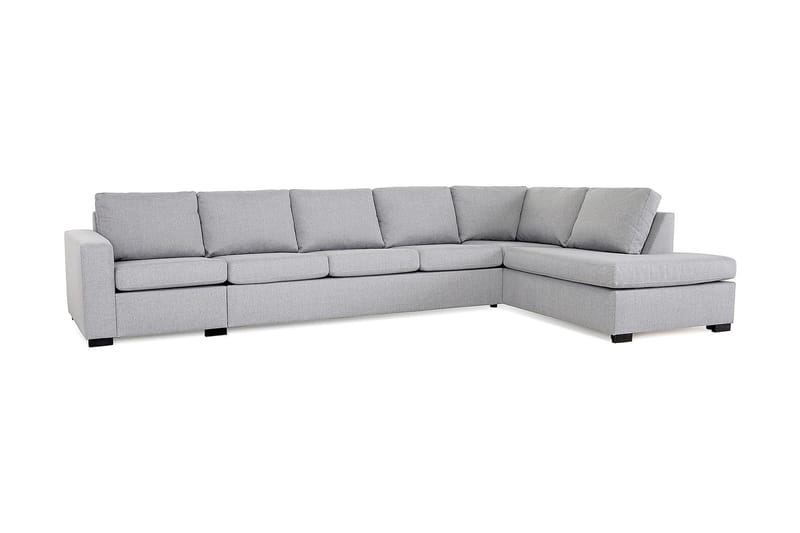 Crazy 5-personers Højrevendt L-formet Chaiselongsofa i Stof - Grå - Møbler - Sofaer - Sofa med chaiselong