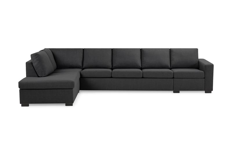 Crazy 5-personers Venstrevendt L-formet Chaiselongsofa i Stof - Mørkegrå - Møbler - Sofaer - Sofa med chaiselong