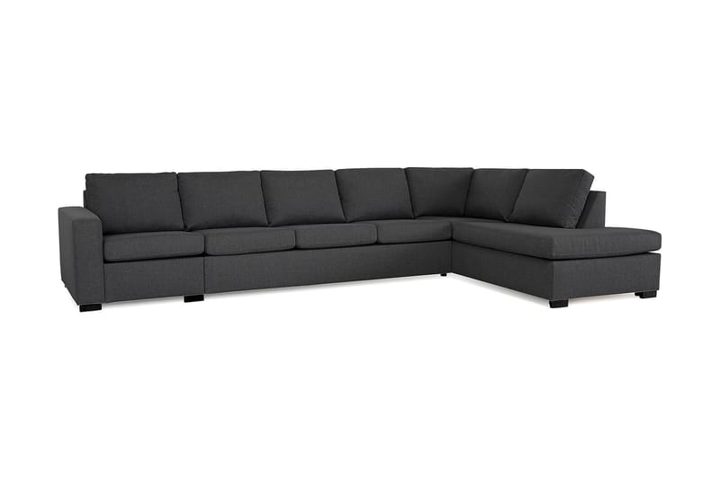 Crazy 5-personers Højrevendt L-formet Chaiselongsofa i Stof - Mørkegrå - Møbler - Sofaer - Sofa med chaiselong