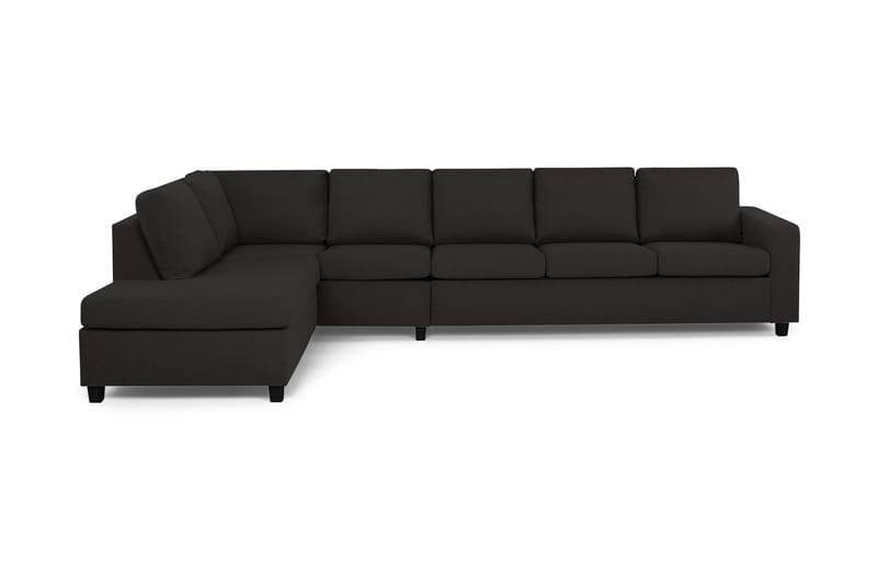 Crazy 5-personers Venstrevendt L-formet Chaiselongsofa i Stof, Antracit