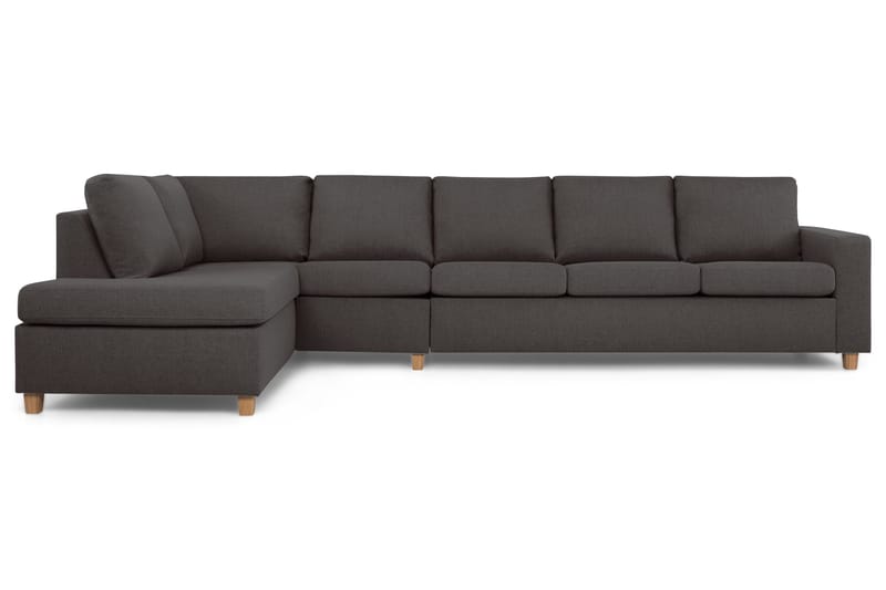 Crazy 5-personers Venstrevendt L-formet Chaiselongsofa i Stof - Mørkegrå - Møbler - Sofaer - Sofa med chaiselong - 4 personers sofa med chaiselong