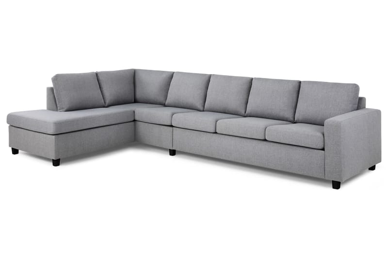 Crazy 5-personers Venstrevendt L-formet Chaiselongsofa i Stof - Grå - Møbler - Sofaer - Sofa med chaiselong - 4 personers sofa med chaiselong