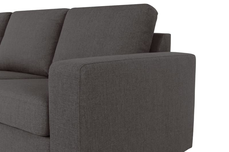Crazy 5-personers Venstrevendt L-formet Chaiselongsofa i Stof - Mørkegrå - Møbler - Sofaer - Sofa med chaiselong