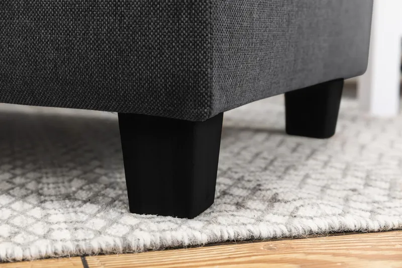 Crazy 5-personers Venstrevendt L-formet Chaiselongsofa i Stof - Mørkegrå - Møbler - Sofaer - Sofa med chaiselong - 4 personers sofa med chaiselong