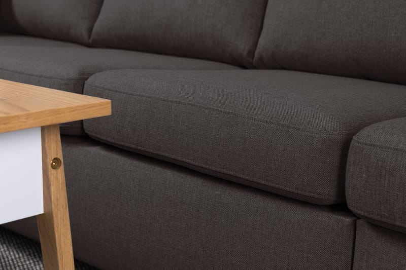Crazy 5-personers Venstrevendt L-formet Chaiselongsofa i Stof - Mørkegrå - Møbler - Sofaer - Sofa med chaiselong