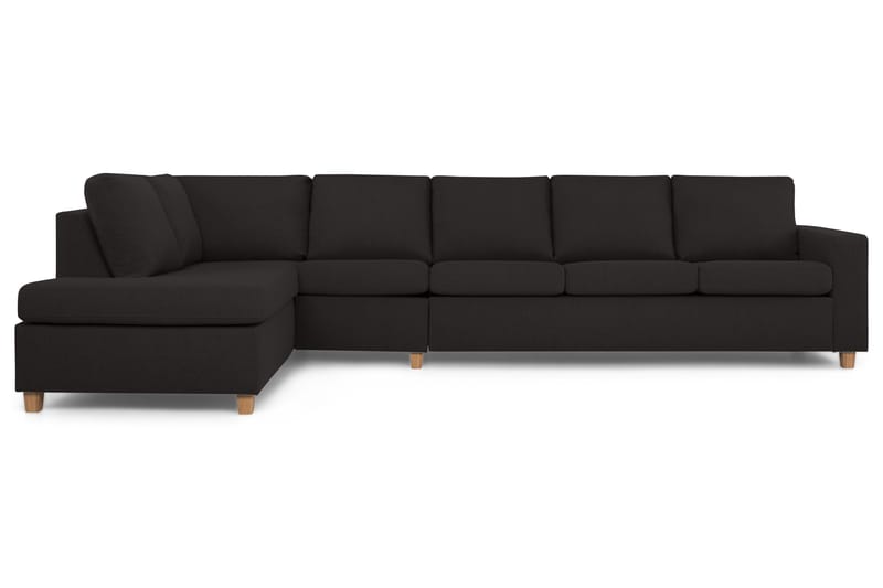 Crazy 5-personers Venstrevendt L-formet Chaiselongsofa i Stof - Antracit - Møbler - Sofaer - Sofa med chaiselong