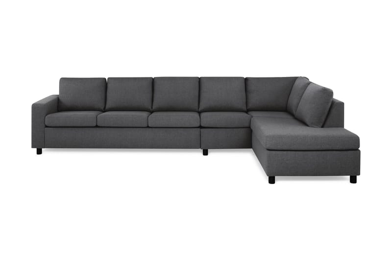 Crazy 5-personers Højrevendt L-formet Chaiselongsofa i Stof - Mørkegrå - Møbler - Sofaer - Sofa med chaiselong