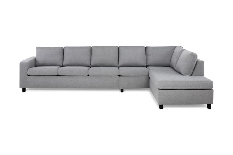 Crazy 5-personers Højrevendt L-formet Chaiselongsofa i Stof - Grå - Møbler - Sofaer - Sofa med chaiselong