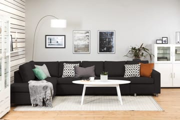 Crazy 5-personers Venstrevendt L-formet Chaiselongsofa i Stof - Antracit - Møbler - Sofaer - Sofa med chaiselong