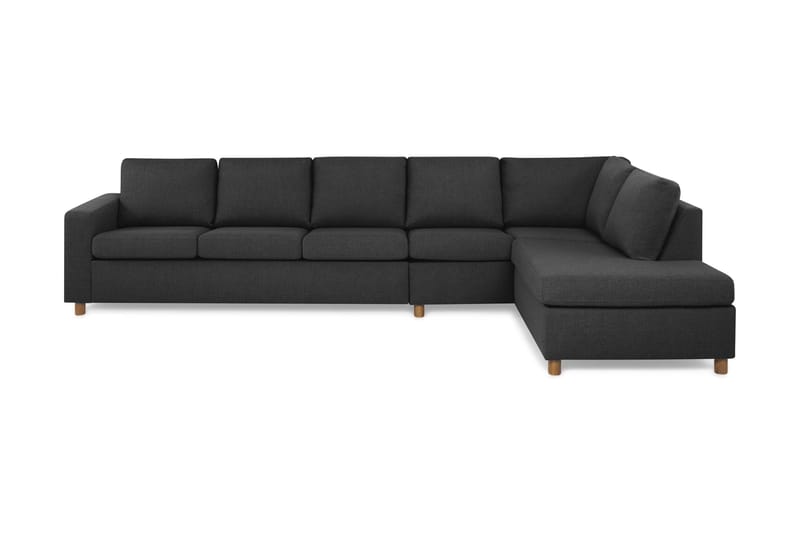 Crazy 5-personers Højrevendt L-formet Chaiselongsofa i Stof - Antracit - Møbler - Sofaer - Sofa med chaiselong