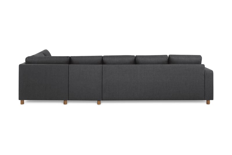 Crazy 5-personers Højrevendt L-formet Chaiselongsofa i Stof - Mørkegrå - Møbler - Sofaer - Sofa med chaiselong
