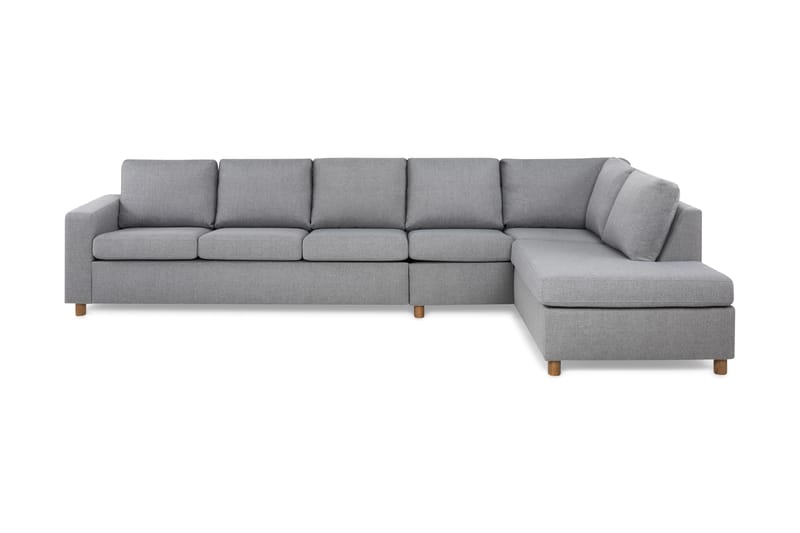 Crazy 5-personers Højrevendt L-formet Chaiselongsofa i Stof - Grå - Møbler - Sofaer - Sofa med chaiselong