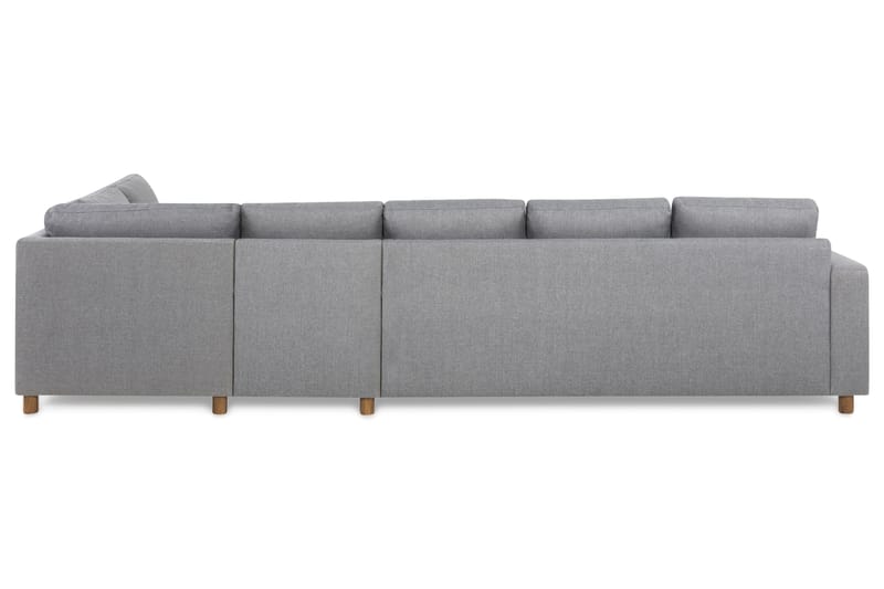 Crazy 5-personers Højrevendt L-formet Chaiselongsofa i Stof - Grå - Møbler - Sofaer - Sofa med chaiselong