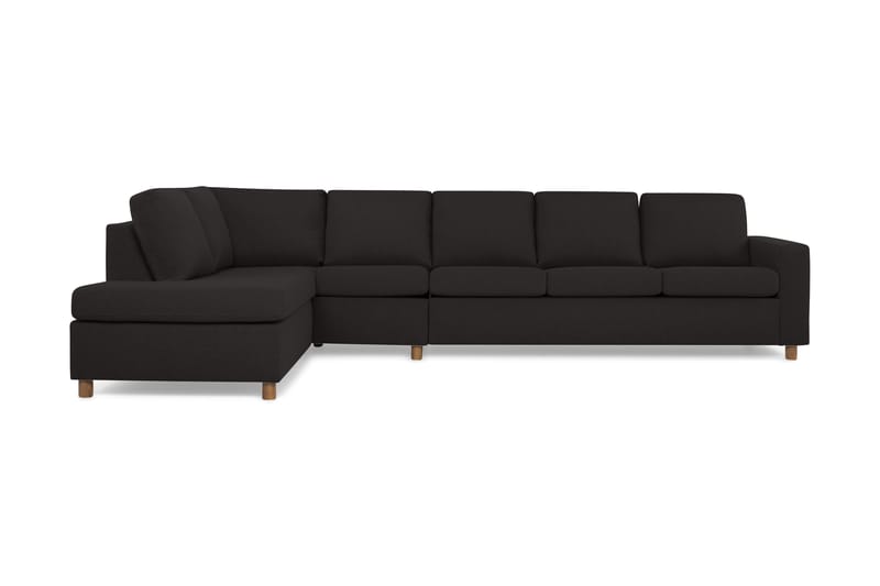Crazy 5-personers Venstrevendt L-formet Chaiselongsofa i Stof - Antracit - Møbler - Sofaer - Sofa med chaiselong
