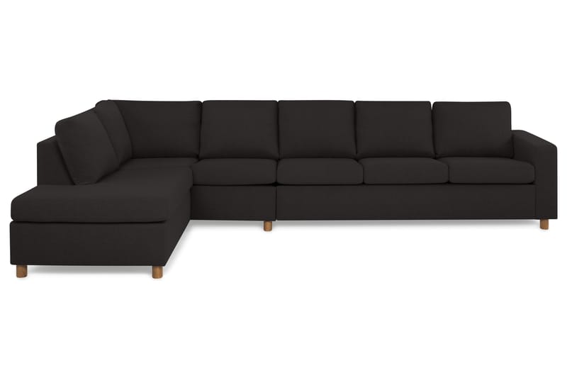 Crazy 5-personers Venstrevendt L-formet Chaiselongsofa i Stof - Antracit - Møbler - Sofaer - Sofa med chaiselong