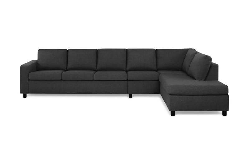 Crazy 5-personers Højrevendt L-formet Chaiselongsofa i Stof - Antracit - Møbler - Sofaer - Sofa med chaiselong