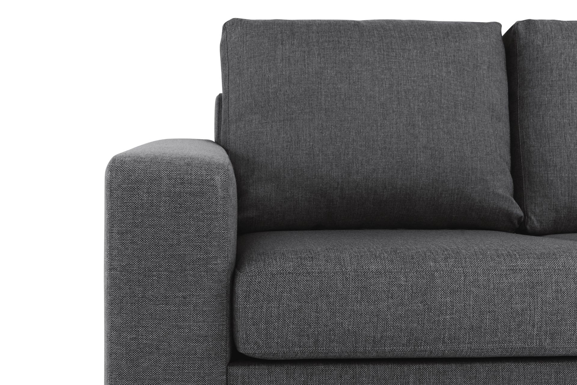 Crazy 5-personers Højrevendt L-formet Chaiselongsofa i Stof - Mørkegrå - Møbler - Sofaer - Sofa med chaiselong