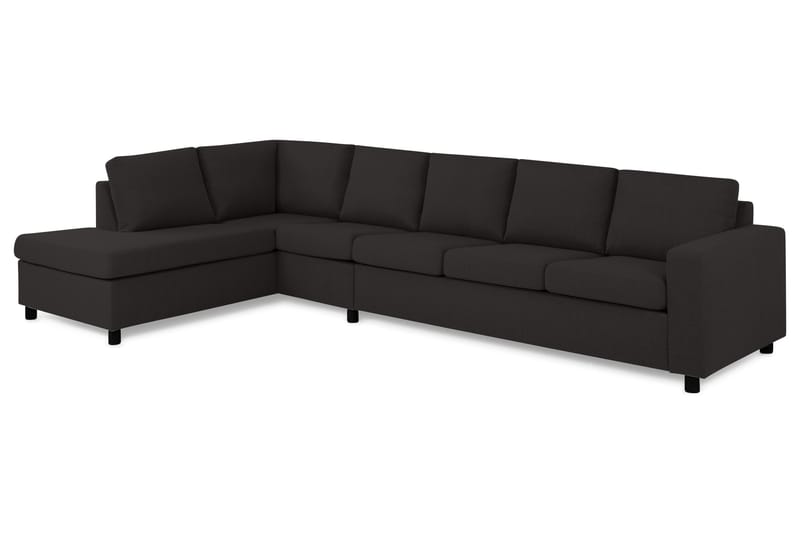 Crazy 5-personers Venstrevendt L-formet Chaiselongsofa i Stof - Antracit - Møbler - Sofaer - Sofa med chaiselong