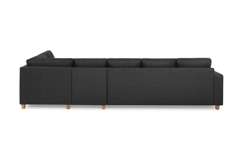 Crazy 5-personers Højrevendt L-formet Chaiselongsofa i Stof - Antracit - Møbler - Sofaer - Sofa med chaiselong