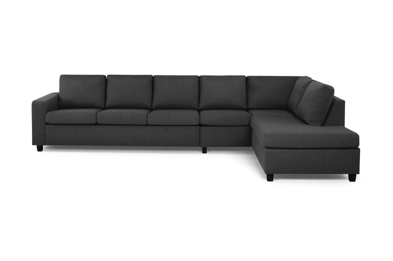 Crazy 5-personers Højrevendt L-formet Chaiselongsofa i Stof - Antracit - Møbler - Sofaer - Sofa med chaiselong