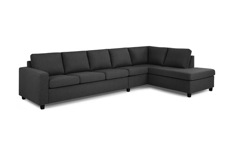 Crazy 5-personers Højrevendt L-formet Chaiselongsofa i Stof - Antracit - Møbler - Sofaer - Sofa med chaiselong