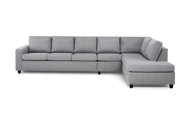 Crazy 5-personers Højrevendt L-formet Chaiselongsofa i Stof - Grå - Møbler - Sofaer - Sofa med chaiselong