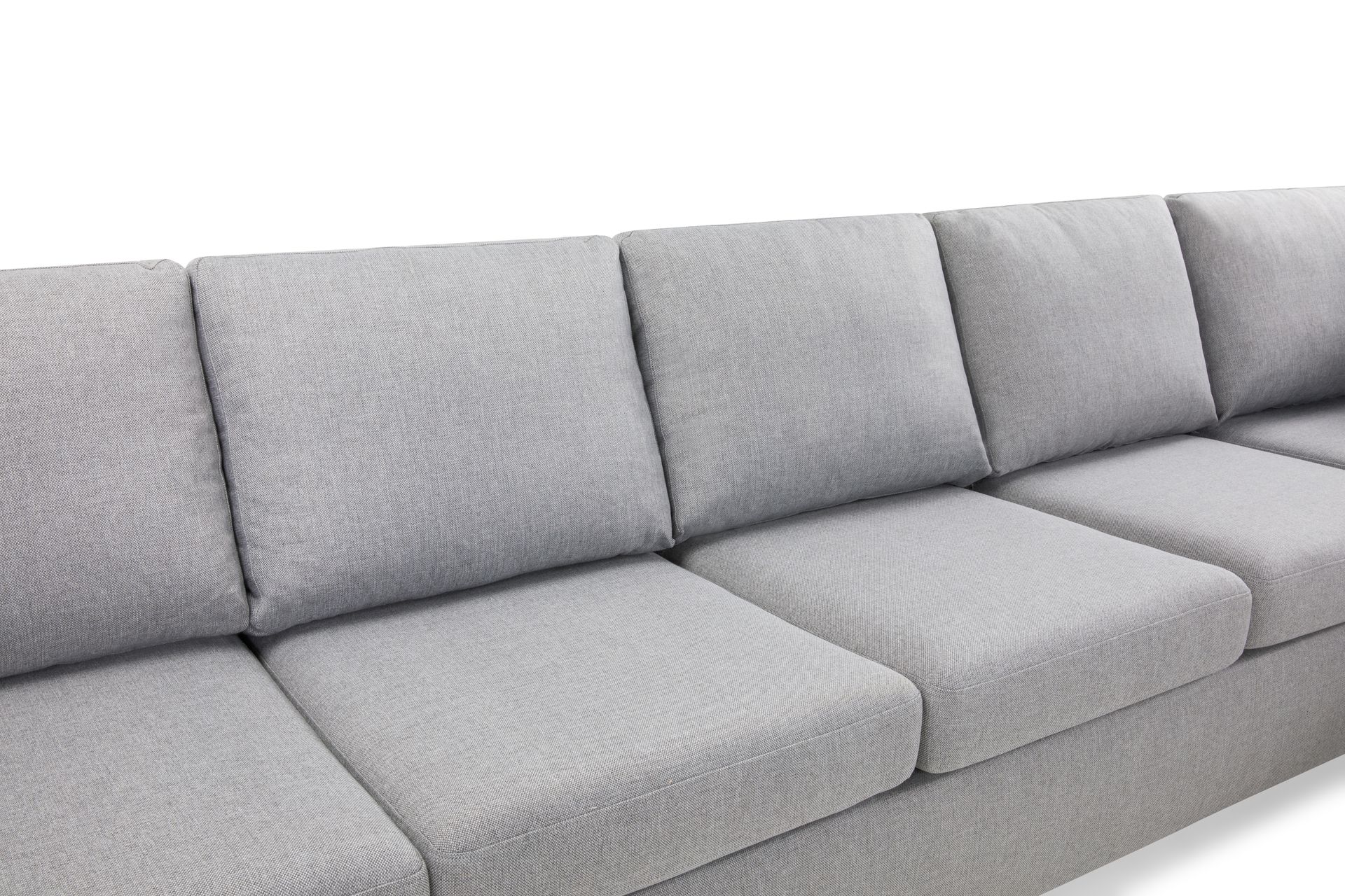 Crazy 5-personers Højrevendt L-formet Chaiselongsofa i Stof - Grå - Møbler - Sofaer - Sofa med chaiselong