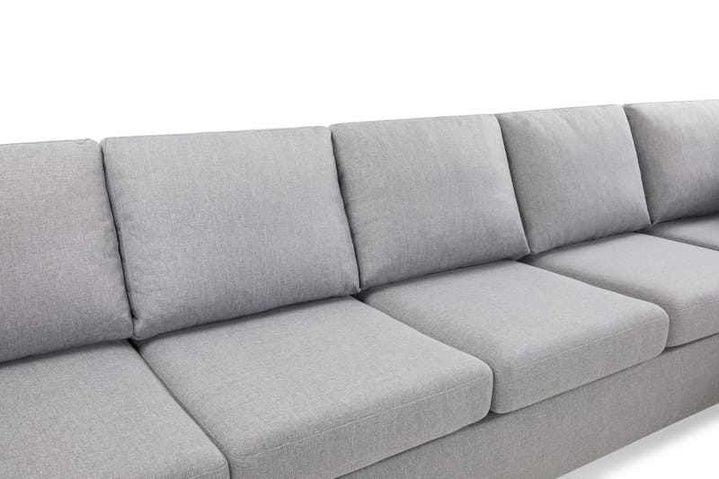Crazy 5-personers Højrevendt L-formet Chaiselongsofa i Stof - Grå - Møbler - Sofaer - Sofa med chaiselong