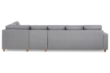 Crazy 5-personers Højrevendt L-formet Chaiselongsofa i Stof - Grå - Møbler - Sofaer - Sofa med chaiselong