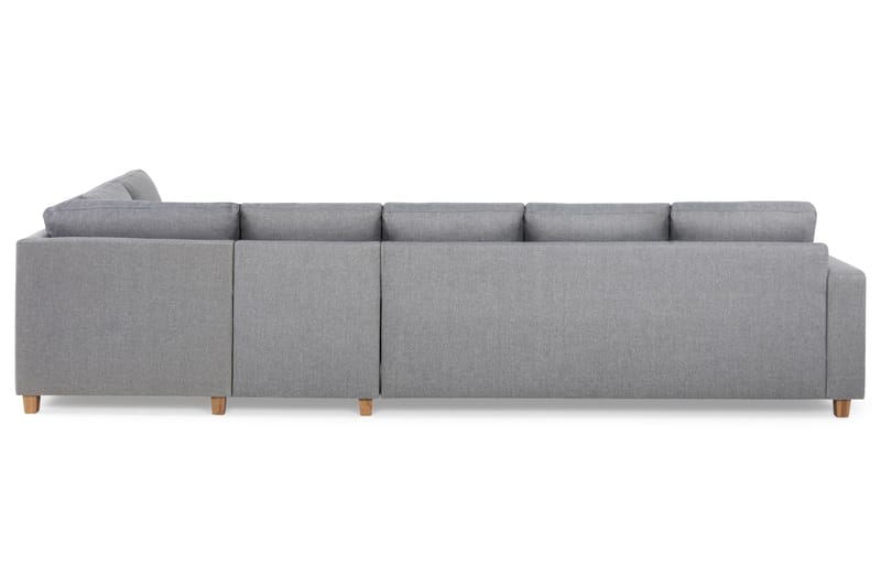 Crazy 5-personers Højrevendt L-formet Chaiselongsofa i Stof - Grå - Møbler - Sofaer - Sofa med chaiselong