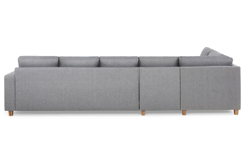 Crazy 5-personers Venstrevendt L-formet Chaiselongsofa i Stof - Grå - Møbler - Sofaer - Sofa med chaiselong
