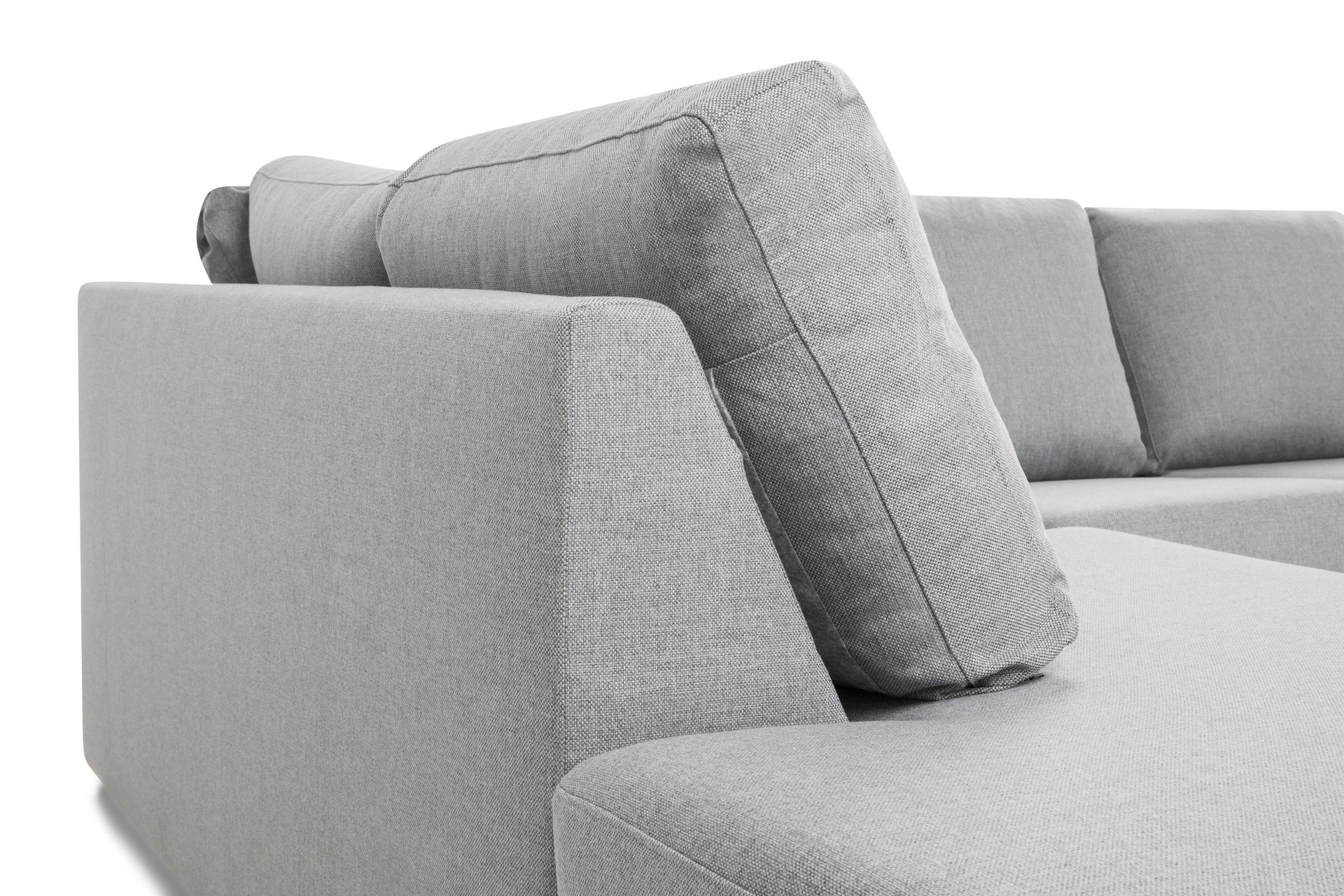 Crazy 5-personers Venstrevendt L-formet Chaiselongsofa i Stof - Grå - Møbler - Sofaer - Sofa med chaiselong
