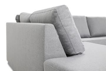 Crazy 5-personers Venstrevendt L-formet Chaiselongsofa i Stof - Grå - Møbler - Sofaer - Sofa med chaiselong