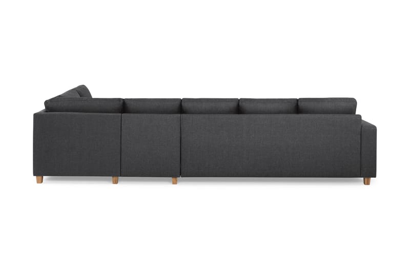Crazy 5-personers Højrevendt L-formet Chaiselongsofa i Stof - Mørkegrå - Møbler - Sofaer - Sofa med chaiselong