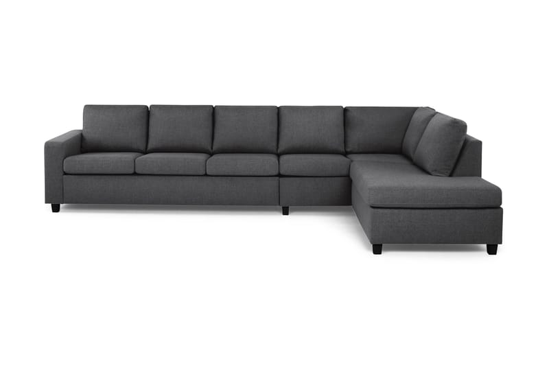 Crazy 5-personers Højrevendt L-formet Chaiselongsofa i Stof - Mørkegrå - Møbler - Sofaer - Sofa med chaiselong